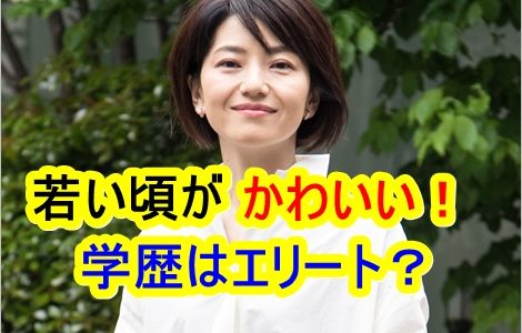 石垣のり子の若い頃がかわいい！学歴はエリート？夫や子供の顔画像は？